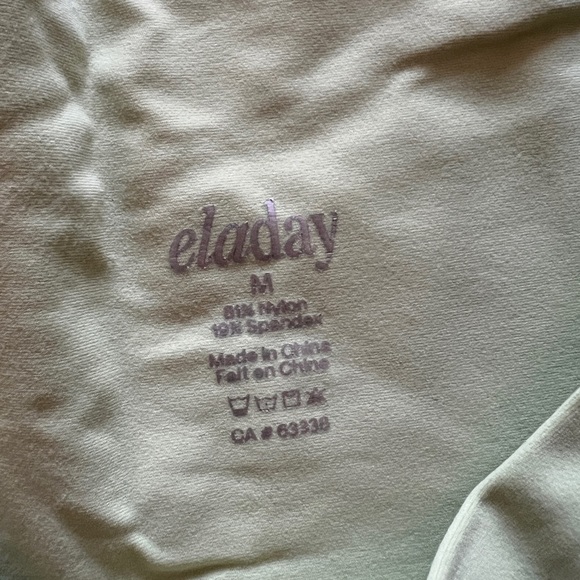 ELADAY High-Waist Women’s Bike Shorts in Lime Green - Picture 3 of 4